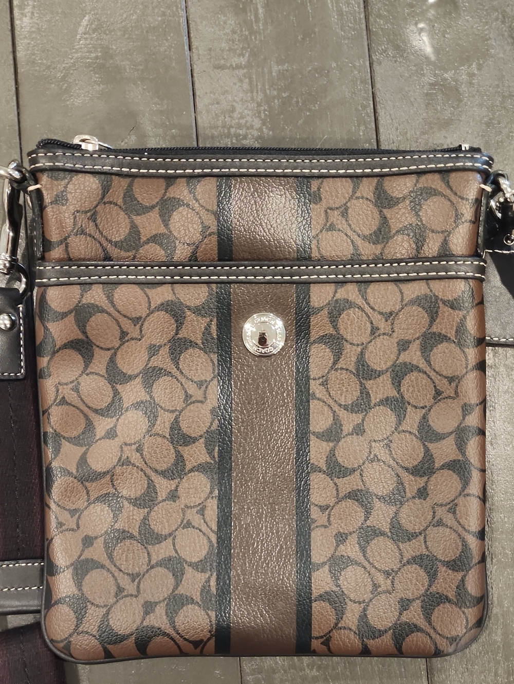 Coach Monogram Crossbody Bag - Adjustable Strap